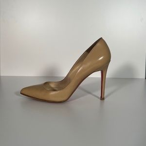 Louboutin Nude Nappa Kidskin Leather Pigalle 100 mm